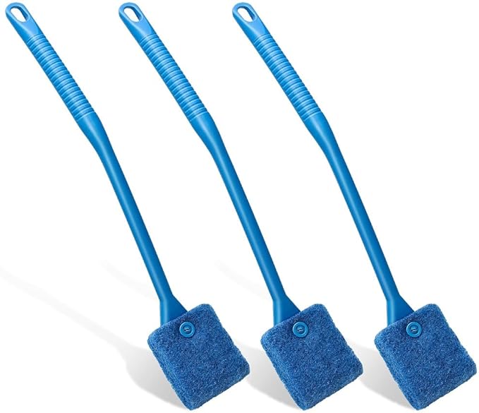 Fish Tank Cleaner with Five Sided Sponge Brush and Long Handle Aquarium by Unknown