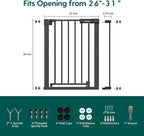 BABELIO Baby Gate for Doorways and Stairs, 26-31" Pet Gate - Image 5