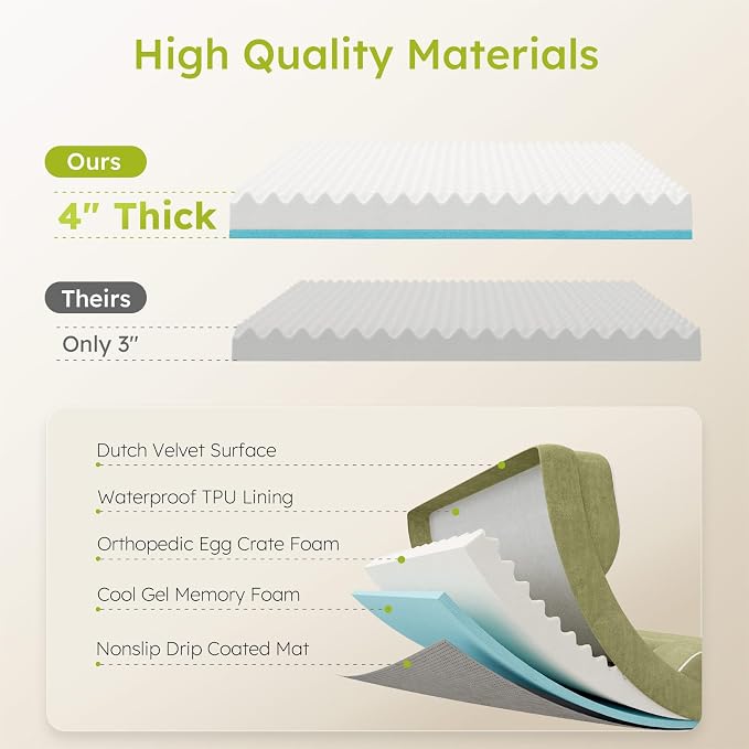 XXL Dog Bed for Extra Large Dogs, Giant Orthopedic Dog Bed - Image 3