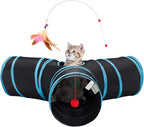 Tempcore Pet Cat Tunnel Tube Cat Toys 3 Way Collapsible, Tunnels by Tempcore