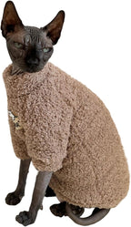 Sphynx Cat Clothes Hairless Cat Super Soft Warm Fleece T Shirt Elastic Winter - Image 2