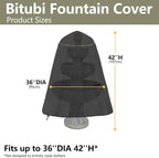 Bitubi Fountain Cover（36"x42"） 600D Oxford Cloth Garden Fountain Statue - Image 3