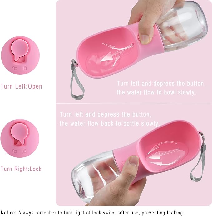 Dog Water Bottle with Food Container, Travel Puppy Water Bowl, Portable Pet - Image 4