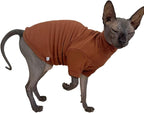 Kitipcoo Sphynx Hairless Cats Shirt Cotton Cat Turtleneck Sweater Pullover - Image 2