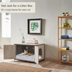 unipaws Top Opening Cat Litter Box Enclosure, Flip Top XL Extra Large Cat Box - Image 5
