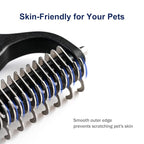 WePet Grooming Rake for Dogs & Cats, Double-Sided Deshedding Brush, Extra-Wide - Image 4