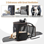 Lekereise Large Cat Backpack Carrier Expandable Pet Carrier Backpack - Image 2