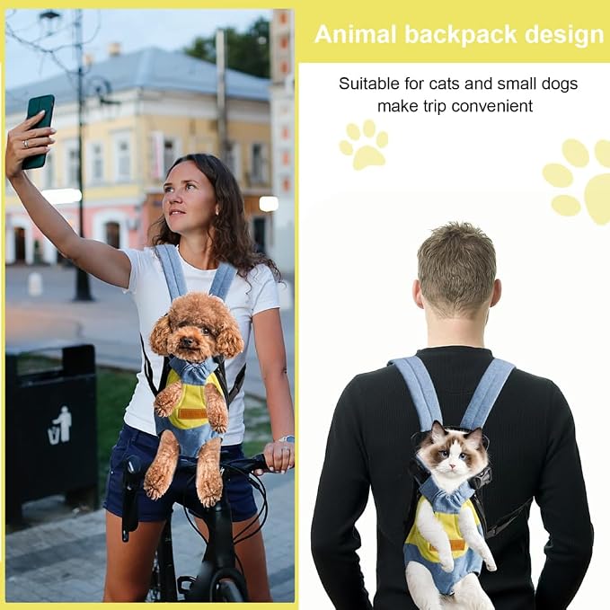 Pet Carrier Backpack, Adjustable Backpack Legs Out Easy-fit Chest Carrier - Image 5