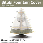 Bitubi Fountain Cover（48"x61"） 600D Oxford Cloth Garden Fountain Statue - Image 2