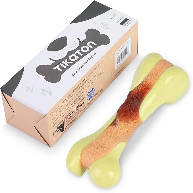 Tikaton Dog Chew Toys for Aggressive Chewers, Peanut Butter Flavor Durable Dog - Image 3