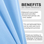 DUJUIKE Waterproof Bed Cover for Dog and Cats, Pet Hair Resistant Bed Sheet - Image 7