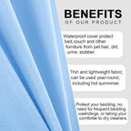DUJUIKE Waterproof Bed Cover for Dog and Cats, Pet Hair Resistant Bed Sheet - Image 7