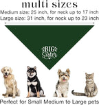 Big Sister Bandana for Dogs, Pet Pregnancy Announcement, Dark Green Dog Bandana - Image 3