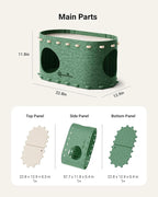 DownyPaws Cat House for Indoor Cats, Cat Bed Cave for Multiple & Large Cats Up - Image 9
