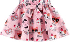 Girls Skirt Set 2 Piece Outfit Toddler Summer Clothes Ruffle Sleeve T-Shirt Bow - Image 7