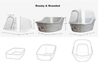 Petphabet Jumbo Hooded Cat Litter Box, Extra Large Gray - Image 4