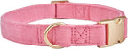 Soft Cotton Dog Collar with Metal Buckle Adjustable Heavy Duty Comfy Corduroy - Image 5