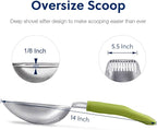 WePet Cat Litter Scoop, Aluminum Alloy Sifter, Kitty Metal Scooper, Deep Shovel - Image 2