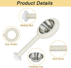 ASOCEA Bird Perch Feeding Cup, Bird Bowls - Image 3