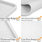 Ptlom Pet Placemat for Dog and Cat, Waterproof Silicone Pet Feeding Bowl Mats - Image 4