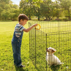 Dog Playpen - Foldable Metal Exercise Puppy Play Pen - Indoor/Outdoor Pen with - Image 2