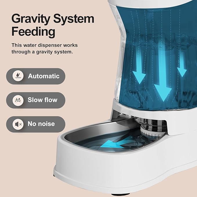 Gardner Pet Automatic Dog Water Dispenser Gravity Stainless Steel Water Waterer - Image 4