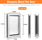 Ownpets Aluminum Extra Large Dog Door, Pet Door - Image 8