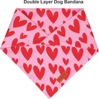 PTDECOR Valentine Dog Bandana, Reversible Valentine Pet Scarf - Image 5