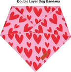 PTDECOR Valentine Dog Bandana, Reversible Valentine Pet Scarf - Image 5