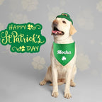 St. Patrick's Day Personalized Dog Bandana Embroidered Name Custom Neckwear Dog - Image 4