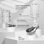 RIZZARI Automatic Gravity Pet Dispenser: 6.5L Large Capacity -No Power Needed - Image 3