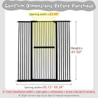 Lumizone Extra Tall Cat Gate 61.02" High Pressure Mounted Extra Wide - Image 2