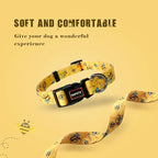 QQPETS Adjustable Soft Dog Collar: Print Flower Pink Multicolor Cute Patterns - Image 4