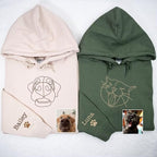 Personalized Embroidered Dog Hoodie, Personalised One-Line Dog Shirt, Unisex - Image 2