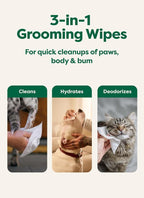 Earth Rated Pet Wipes for Dogs and Cats, Hypoallergenic, 3-in-1 Cleaning - Image 4