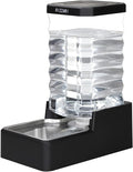 RIZZARI Stainless Steel Pet Water Dispenser: 10L Large Gravity Waterer by RIZZARI