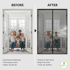 Premium Magnetic Screen Door, Heavy-Duty Reinforced Mesh, Ultra-Dense Weave - Image 5