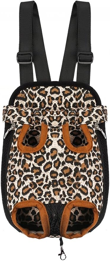 Pet Dog Puppy Cat Carrier Five Holes Backpack Double Shoulder Straps Canvas by MOJUN
