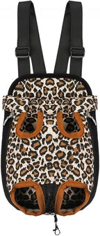 Pet Dog Puppy Cat Carrier Five Holes Backpack Double Shoulder Straps Canvas by MOJUN