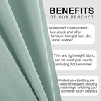 DUJUIKE Waterproof Bed Cover for Dog and Cats, Pet Hair Resistant Bed Sheet - Image 7