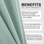 DUJUIKE Waterproof Bed Cover for Dog and Cats, Pet Hair Resistant Bed Sheet - Image 7