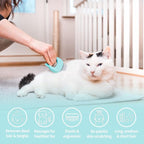Leo's Paw The Original Pet Hair Removal Massaging Shell Comb Soft Deshedding - Image 2