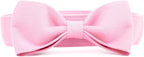 Segarty Dog Bowtie Collar for Neck Girths 12.6-18.1 inch, Adjustable Pink by Segarty