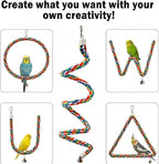 79'' Bird Perch, Bird Rope Perch & Birds Swing Set, Bird perches - Image 5