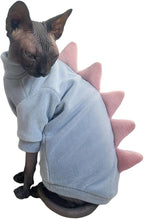 Dinosaur Sphynx Cat Clothes, Soft Polar Fleece Sweater - Image 3