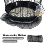 Universal Bird Cage Seed Catcher, Seed Catcher Guard Net Cover, Parrot Nylon - Image 5