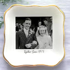 Custom Photo Ring Dish, Personalized Picture Trinket Tray, Wedding Anniversary by Anniversaree