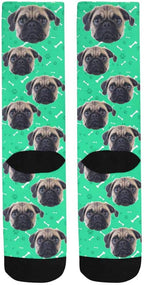 Custom Face Socks, Personalized Dog Lover Pet Photo Picture on Socks Unisex - Image 4