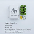 Dog Poop Bag Dispenser Wall Mounted Outdoor Pet Poop Bags Storage Container - Image 6