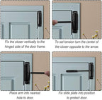 Door Closer Automatic Safety Spring Door Closer – Easy to Install to Convert - Image 3